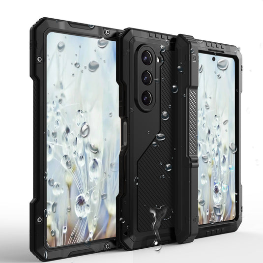 [Built-in Stand] Samsung Galaxy Z Fold 5 (SM-F946) - Silicone Shockproof Heavy Duty Series Case