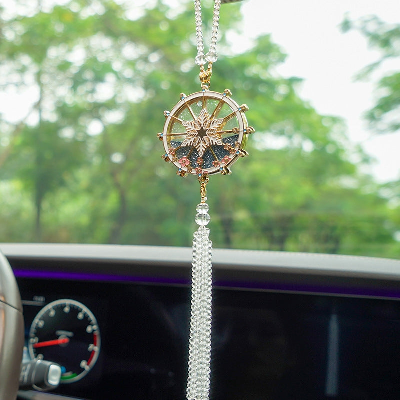 Load image into Gallery viewer, High-End Exquisite Ferris Wheel Liquid Sand Crystal Car Rearview Mirror Pendant Interior Decoration - i-Station Mobile Phone &amp; Electronic Device Repair and Accessories
