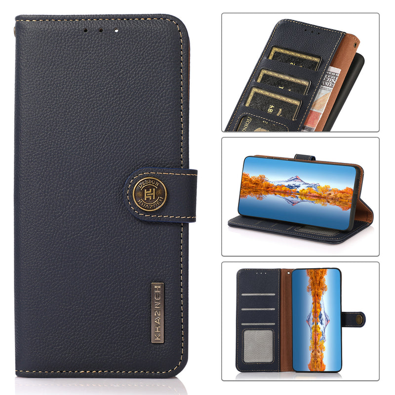 Load image into Gallery viewer, [Built-in RFlD Blocking Material] Samsung Galaxy A36 (SM-A366) - Genuine Leather Flip Stand Wallet Series Case
