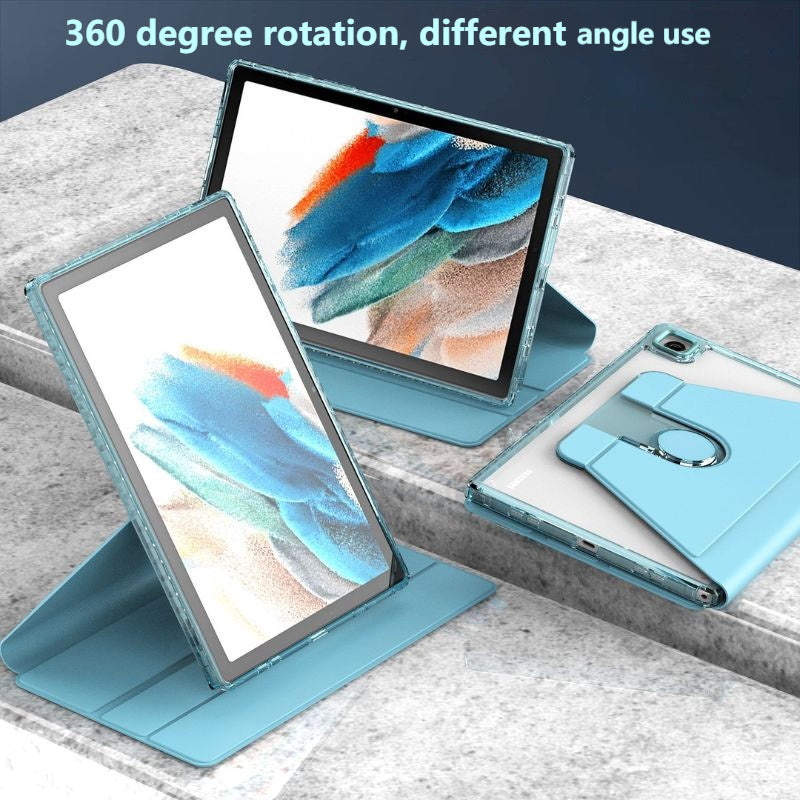 Load image into Gallery viewer, Samsung Galaxy Tab A8 2022 10.5&quot;  (X200/X205) - 360 Degree Rotating Transparent Flip Lesther Case
