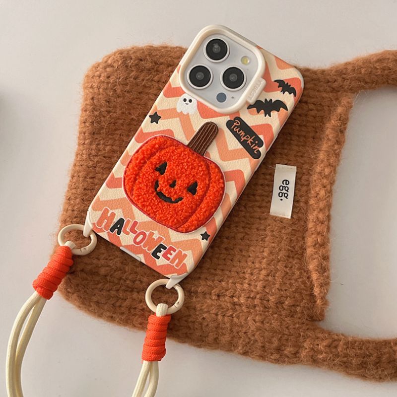 Load image into Gallery viewer, Apple iPhone 11 - Halloween Faux Leather Fashion-Forward Series Case With Lanyard
