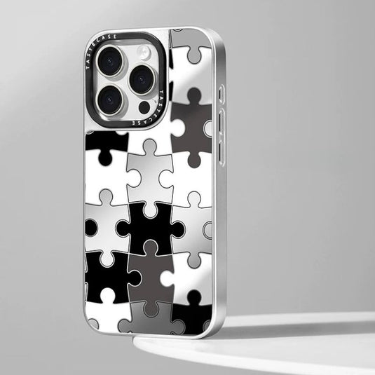 Apple iPhone 14/Pro/Max - Tastecase Puzzle Mirror hard Shell Fashion-Forward Series Case