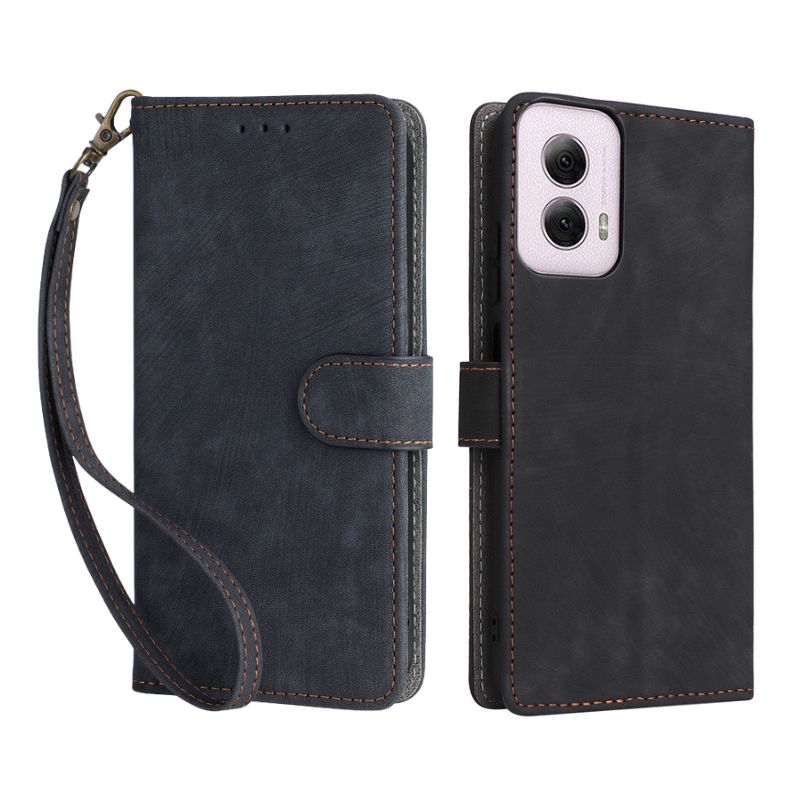 Load image into Gallery viewer, [With Card Slot] Motorola Moto G 2024 - Multi Functional Buckle Flap Wallet Series Case With Lanyard
