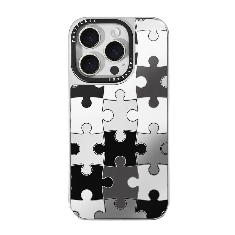 Load image into Gallery viewer, Apple iPhone 14/Pro/Max - Tastecase Puzzle Mirror hard Shell Fashion-Forward Series Case
