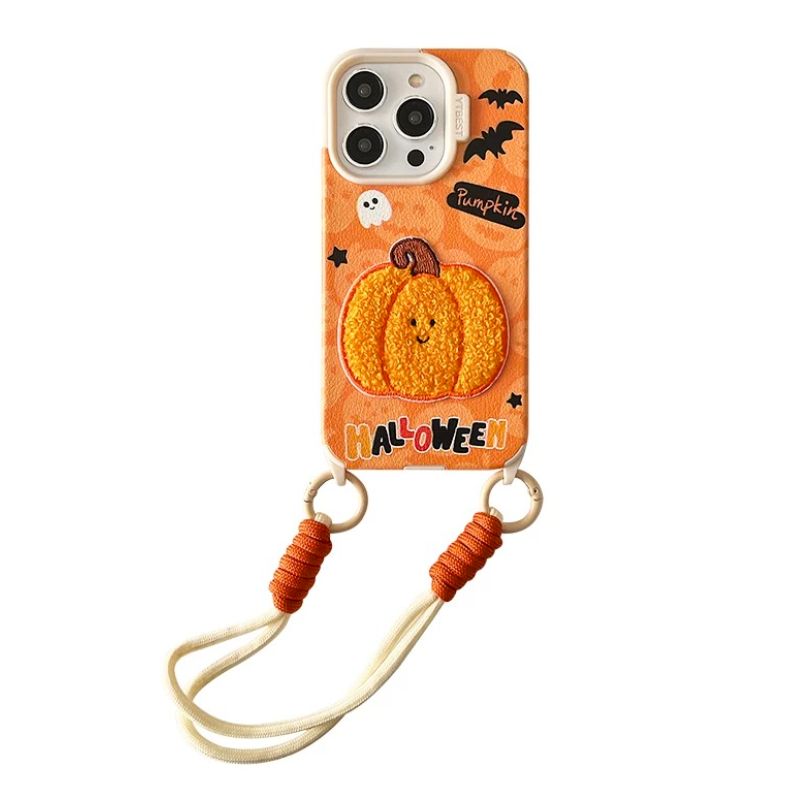 Load image into Gallery viewer, Apple iPhone 11 - Halloween Faux Leather Fashion-Forward Series Case With Lanyard
