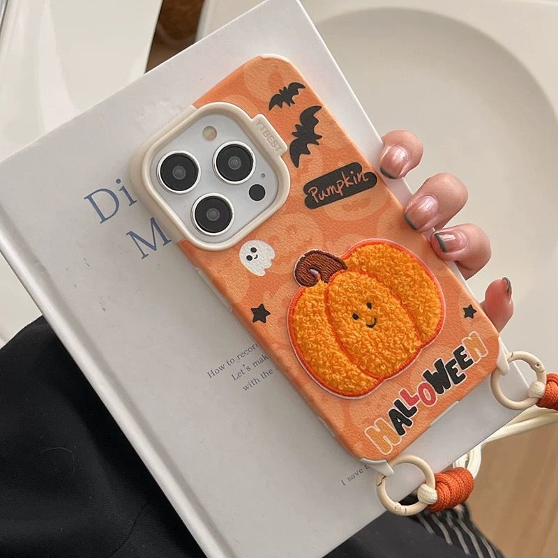 Load image into Gallery viewer, Apple iPhone 11 - Halloween Faux Leather Fashion-Forward Series Case With Lanyard
