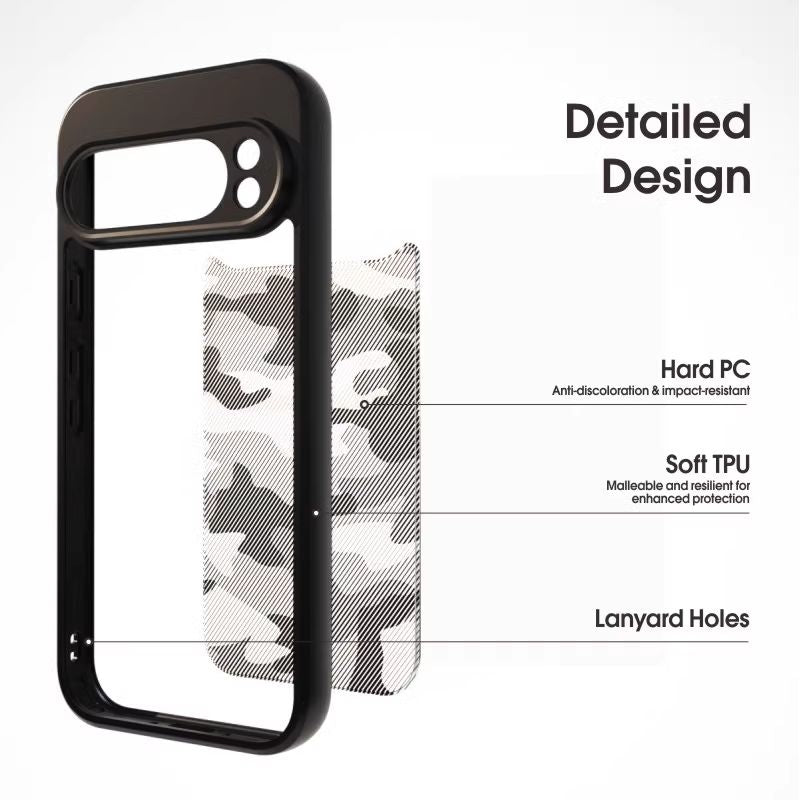 Load image into Gallery viewer, Google Pixel 9/Pro/XL - Camo Style Matte Finish Essentials Series Case With Wrist Starp
