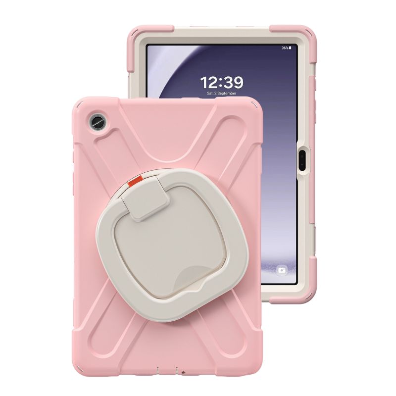 Load image into Gallery viewer, Samsung Galaxy Tab A7 10.4&quot; 2020 (T500/T505) Silicone + PC 360-Degree Rotating Stand Full Protection Case With Strap
