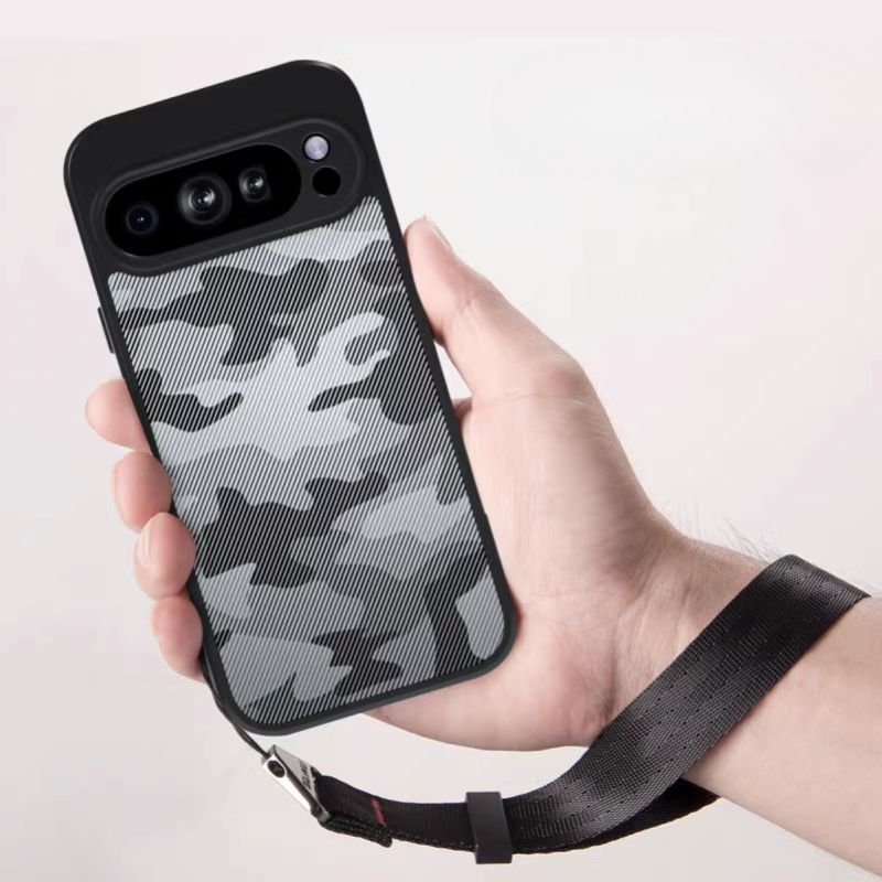 Load image into Gallery viewer, Google Pixel 9/Pro/XL - Camo Style Matte Finish Essentials Series Case With Wrist Starp
