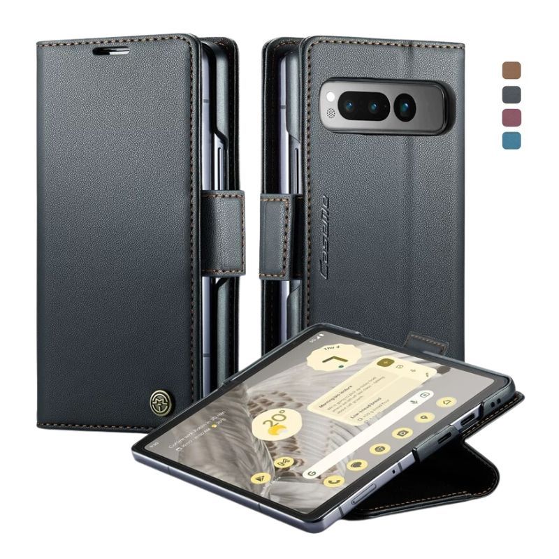 Google Pixel 9/Pro/XL - Business Flip Cover Magnetic Closure Leather E ...
