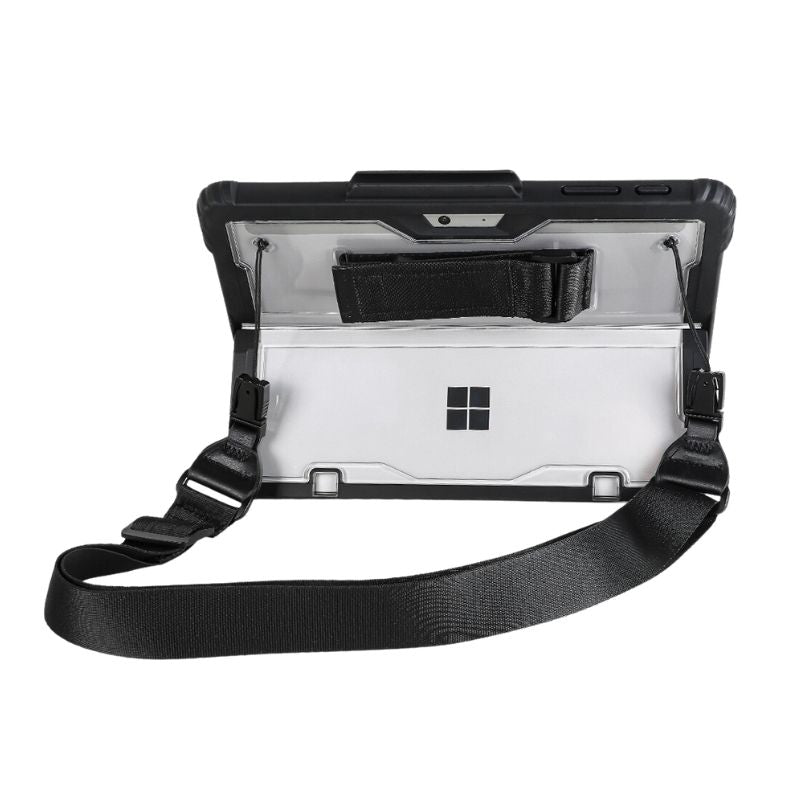 Load image into Gallery viewer, Microsoft Surface Pro 9/10/11 - Transparent Rugged Hard Shell Cover Case With Hand &amp; Shoulder Strap
