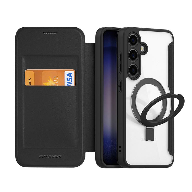 Load image into Gallery viewer, [With Card Slot][Built-in Stand] Samsung Galaxy S24(SM-S921)/Plus(SM-S926)/Ultra(SM-S928) - Multi Functional Flip Cover Essentials Series Case
