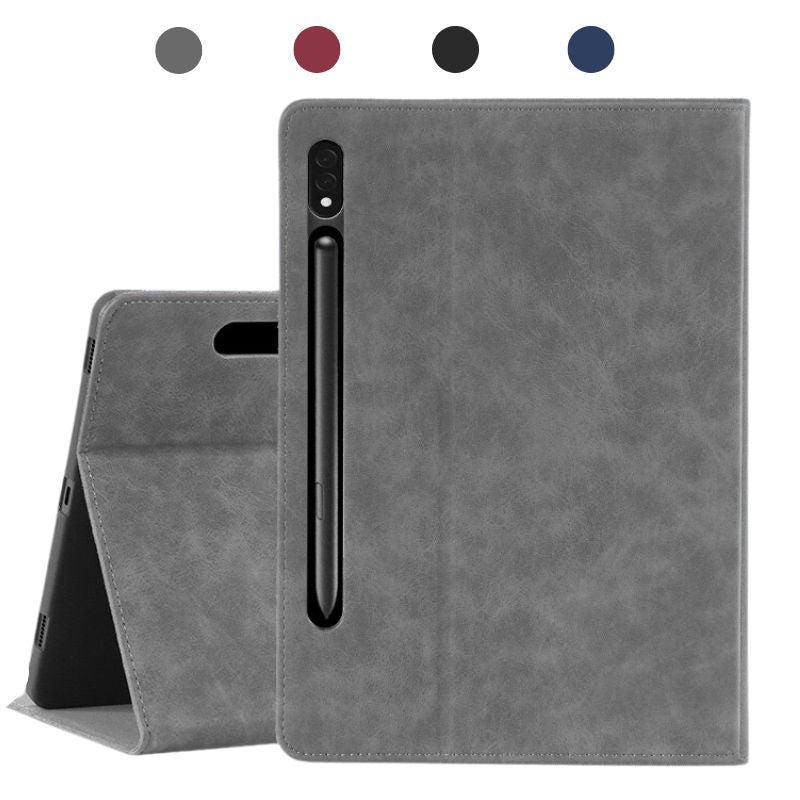 Load image into Gallery viewer, [With Pen Slot] Samsung Galaxy Tab S7 Plus/S8 Plus/S7 FE/S9 Plus 12.4&quot; -  No Magnetic Shockproof Soft Shell Filp Cover Case
