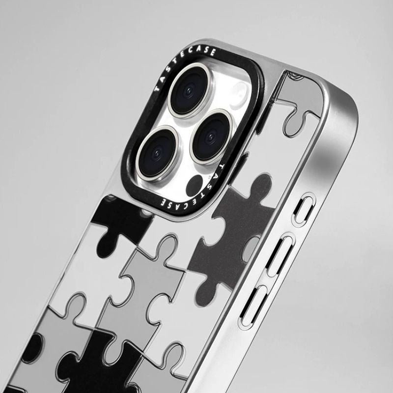 Load image into Gallery viewer, Apple iPhone 14/Pro/Max - Tastecase Puzzle Mirror hard Shell Fashion-Forward Series Case
