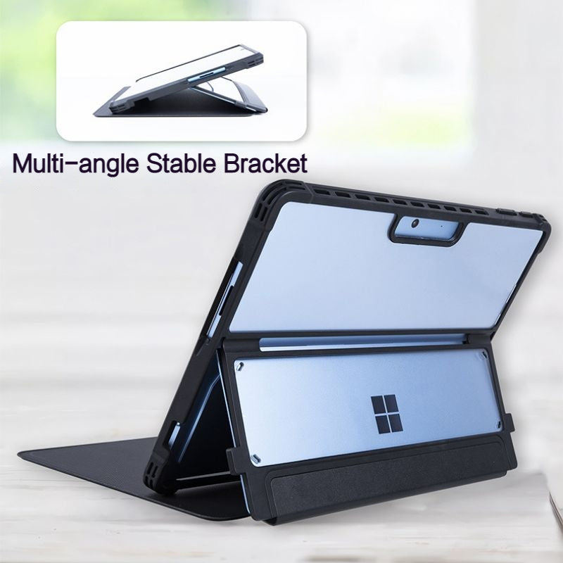 Load image into Gallery viewer, Microsoft Surface Pro 9 (2038) - Full Edge Protection Transparent Flip Leather Cover Case
