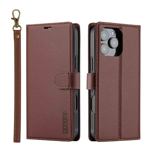 [2-in-1 Detachable][With Card Slot] Apple iPhone 16/Plus/Pro/Max - Magnetic Detachable Flip Leather Essentials Series Case With Lanyard