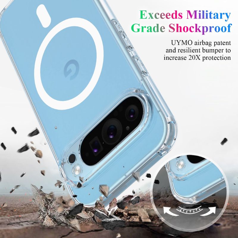 Load image into Gallery viewer, [Magsafe Compatible] Google Pixel 8/Pro/A - Transparent TPU+PC Military Grade Shockproof Essentials Series Case
