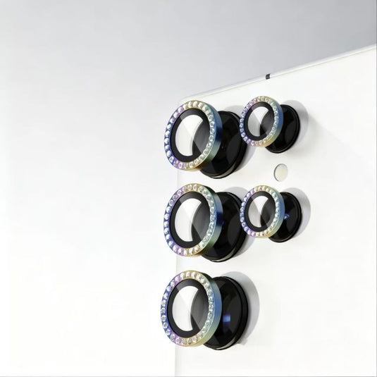 Samsung Galaxy S26/Plus/Ultra - Diamond-inlaid Metal Rear Camera Protector Film