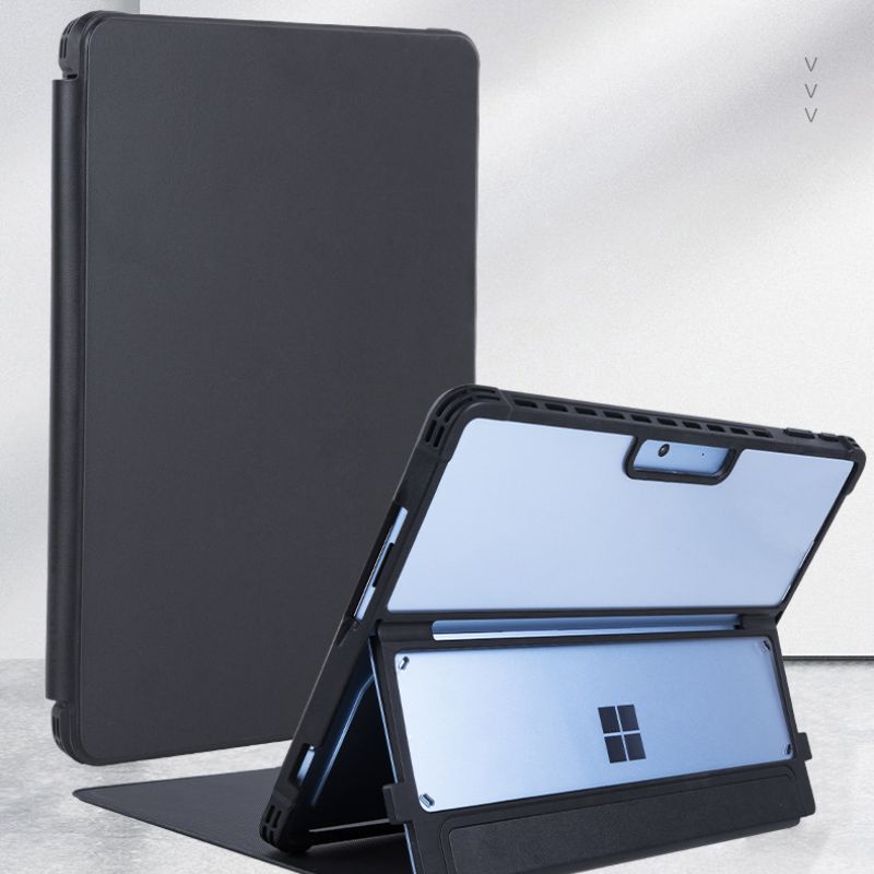 Load image into Gallery viewer, Microsoft Surface Pro 9 (2038) - Full Edge Protection Transparent Flip Leather Cover Case
