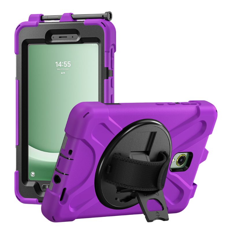 Load image into Gallery viewer, Samsung Galaxy Tab Active 3 (2020) &amp; Active 5 (2024) 8.0&quot; - Heavy Duty 360 Degree Rotate Stand Hand Strap Case
