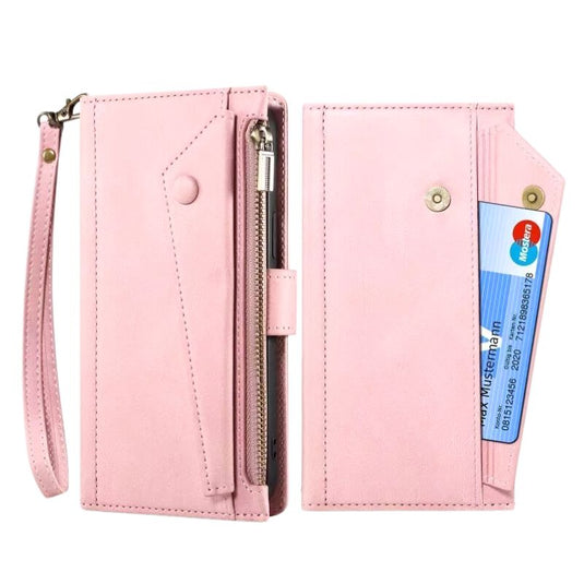 [With Card Slot]  Apple iPhone 14/Plus/Pro/Max - Multi Functional Business Leather Wallet Series Case With Strap