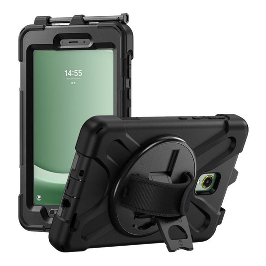 Samsung Galaxy Tab Active 3 (2020) & Active 5 (2024) 8.0" - Heavy Duty 360 Degree Rotate Stand Hand Strap Case