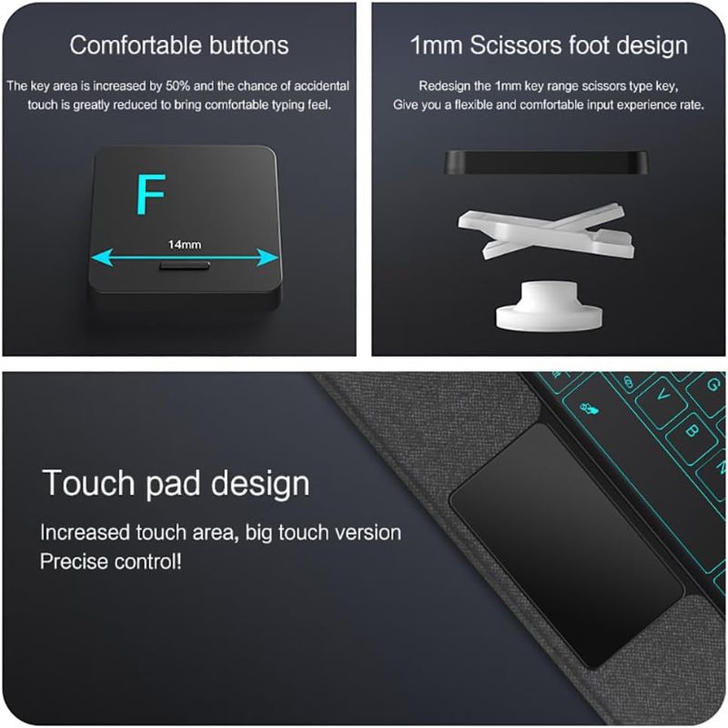[With Pen Slot][With RGB Backlit] Samsung Galaxy Tab S10 FE Plus 13.1" (2025) - Multi Functional Magnetic Detachable Smart Touch Keyboard Case - i-Station Mobile Phone & Electronic Device Repair and Accessories