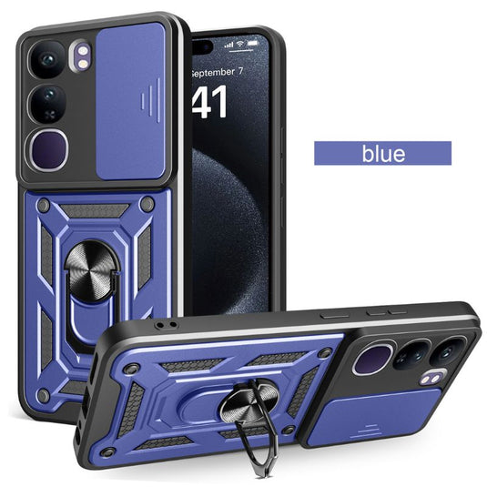 [Built-in Stand][Built-in Slide Lens Cover] Vivo IQOO Z7 & Pro Multi-function Grade Armour Case