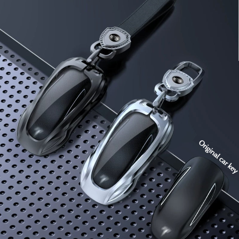 Load image into Gallery viewer, Tesla Stylish Metal Car Key Fob Case Cover For Model X, Model 3, Model Y, Model S - i-Station Mobile Phone &amp; Electronic Device Repair and Accessories
