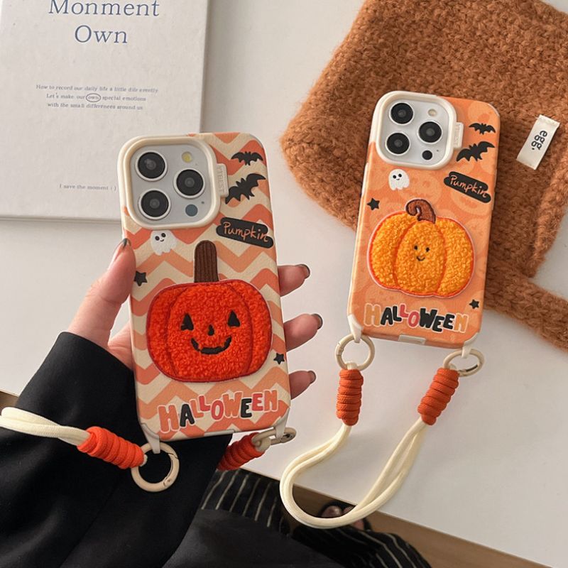 Load image into Gallery viewer, Apple iPhone 11 - Halloween Faux Leather Fashion-Forward Series Case With Lanyard
