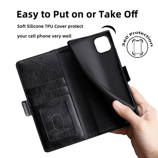 [With Card Slot] Doogee N20 - Shockproof Leather Flip Essentials Series Case