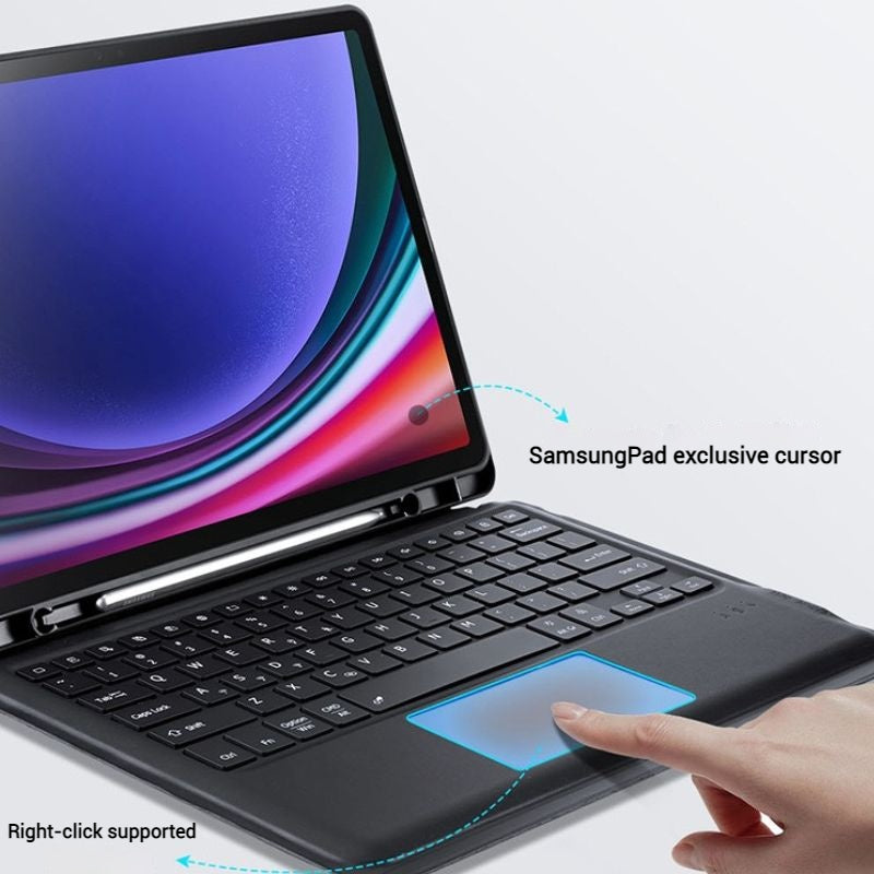 Load image into Gallery viewer, [Detachable] Samsung Galaxy Tab S9 Plus/S9 FE Plus/S10 Plus 12.4&quot; - Multi Functional PU Leather Magnetic Bluetooth Keyboard Case
