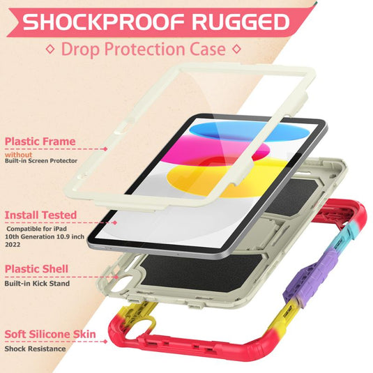 [Built-in Stand] Samsung Galaxy Tab A7 lite 8.7" 2021 (T220/T225) Silicone + PC Full Coverage Shockproof Rugged Case