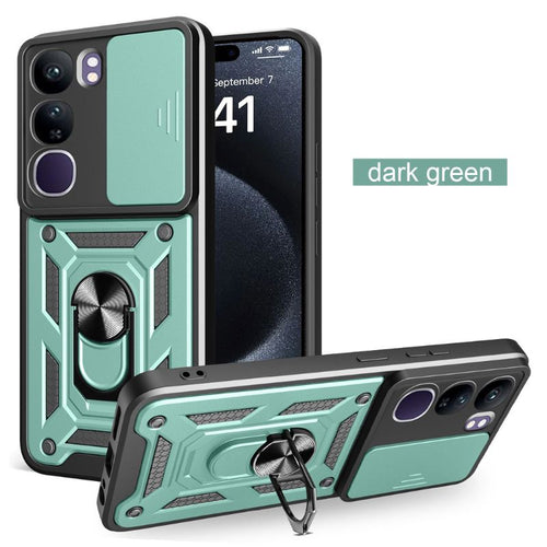 [Built-in Stand][Built-in Slide Lens Cover] Vivo V27 & V27e 4G Multi-function Grade Armour Case