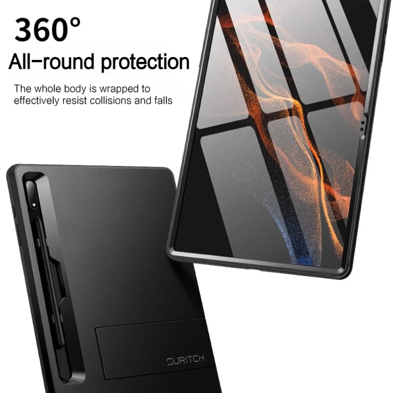 Load image into Gallery viewer, [Built in Screen Protector &amp; Kickstand][With Pen Slot] Samsung Galaxy Tab S7 Plus &amp; S8 Plus &amp; S7 FE 12.4&quot; - Full Body Coverage Rugged Armor Shockproof Case
