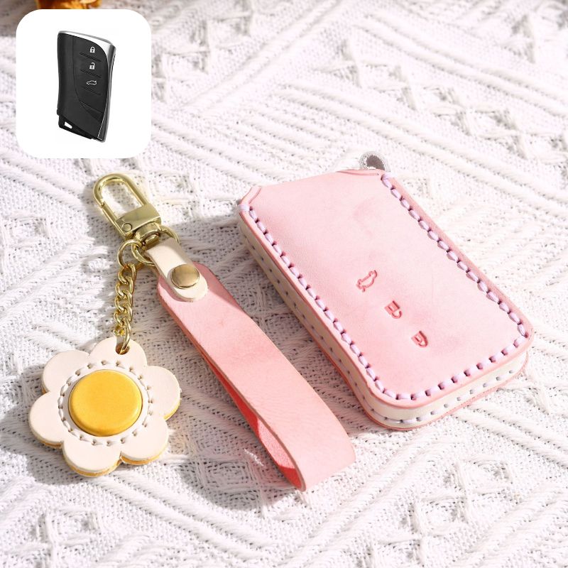 Load image into Gallery viewer, Lexus Genuine Leather Car Key Fob Case Cover For ES350, LC500, LS500, UX200, GX460
