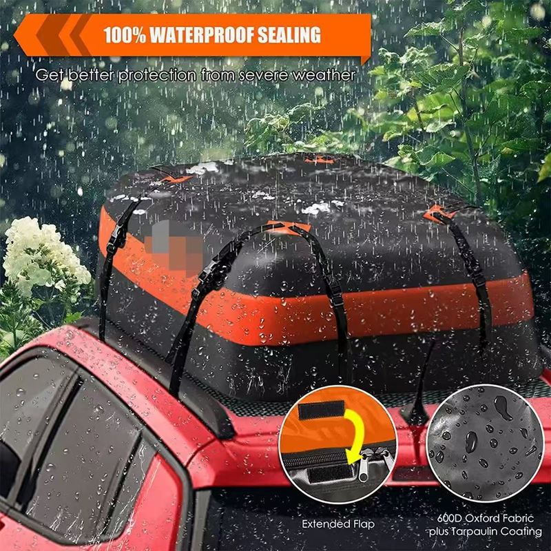 Load image into Gallery viewer, Waterproof Car Rooftop Cargo Bag – 420D Oxford Cloth, Foldable Heavy-Duty Roof Storage Carrier
