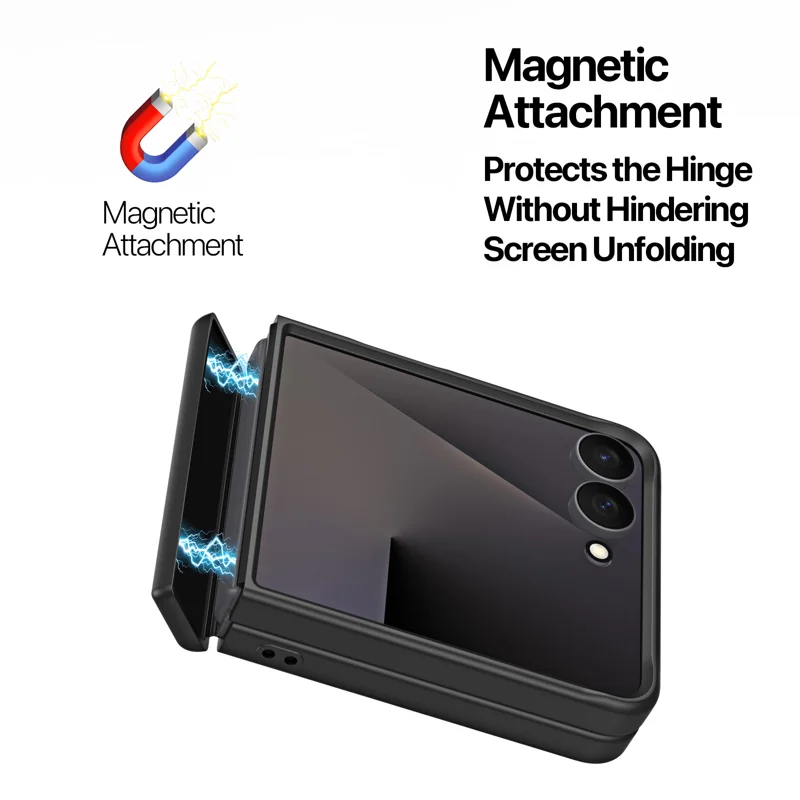 Load image into Gallery viewer, Samsung Galaxy Z Flip8 (SM-F776) Magnetic Foldable Matte Shockproof Phone Case with Hinge Protection
