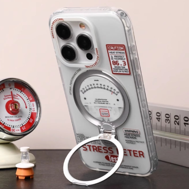 Load image into Gallery viewer, Apple iPhone 16/Pro/Max - New Style Pressure Gauge Matte Stand Series Case
