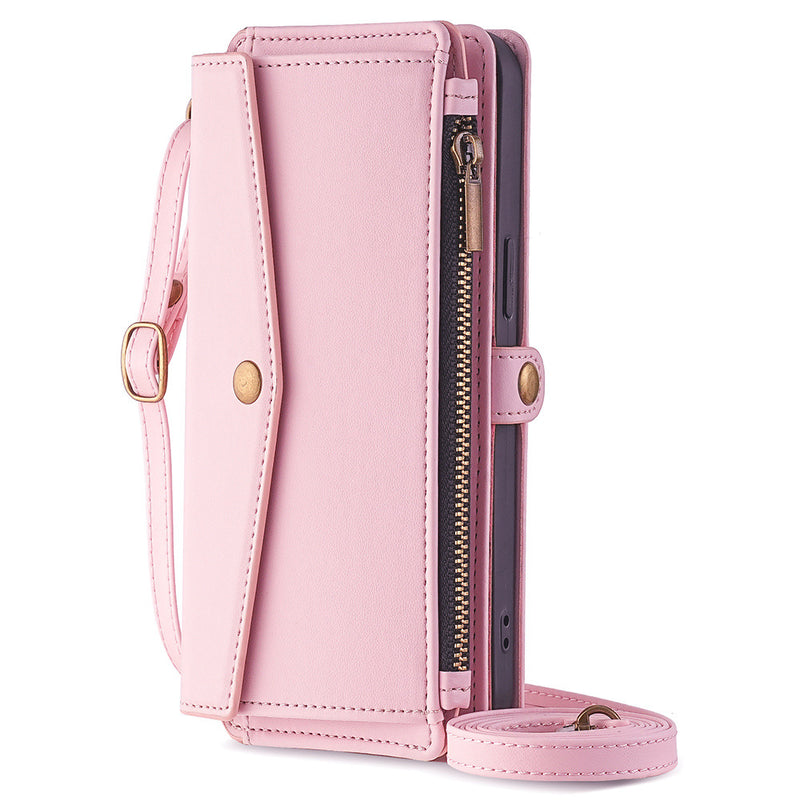 Load image into Gallery viewer, [With Card Slot] Nokia C110 4G - Women Crossbody Wallet Stand Case With Lanyard
