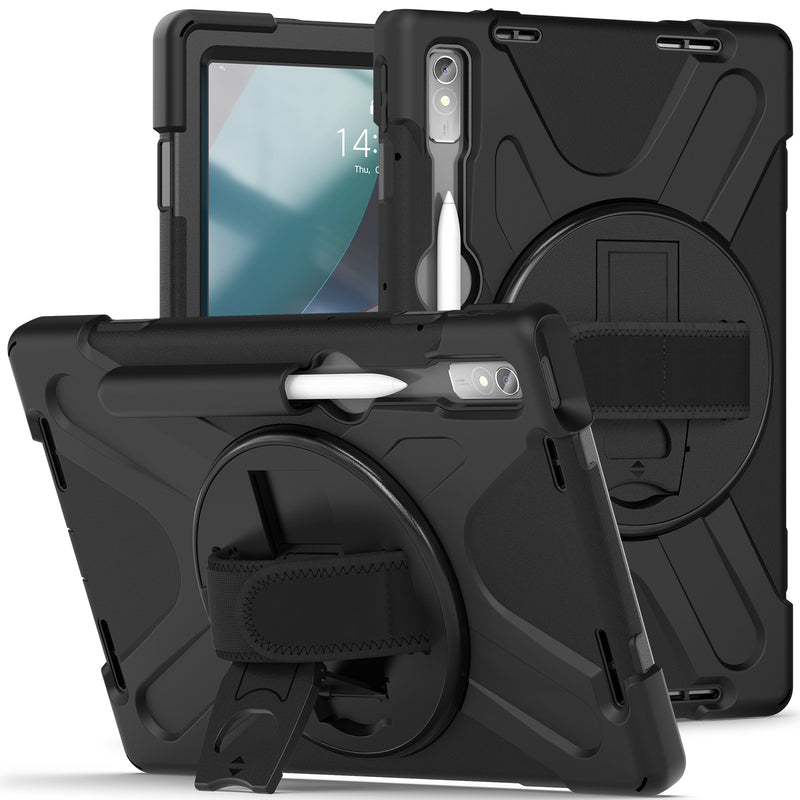 Load image into Gallery viewer, [Built-in Kickstand] Lenovo Tab M10 Gen 3 (3rd Gen) 10.1&quot; inch 2022 (TB-328F/TB-328X) - Silicone Full Covered Heavy Duty Series Case With Adjustable Hand Strap
