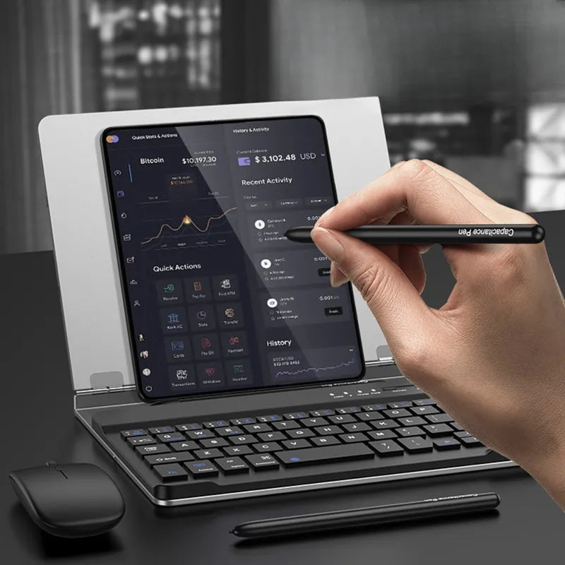 Load image into Gallery viewer, Samsung Galaxy Z Fold / Fold 2 / Fold 3 / Fold 4 - Bluetooth Wireless Keyboard Holder With Mouse and Capacitive Pen
