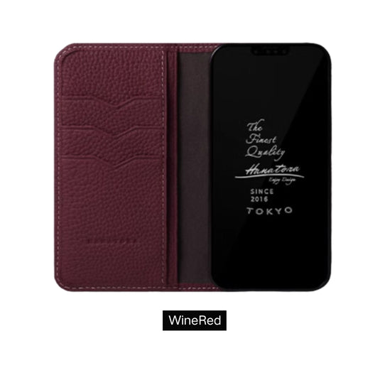 [With Card Slot][Snap Buckle] Apple iPhone 12/mini/Pro/Max - TPU Shockproof Magnetless Genuine Leather Flip Wallet Series Stand Case