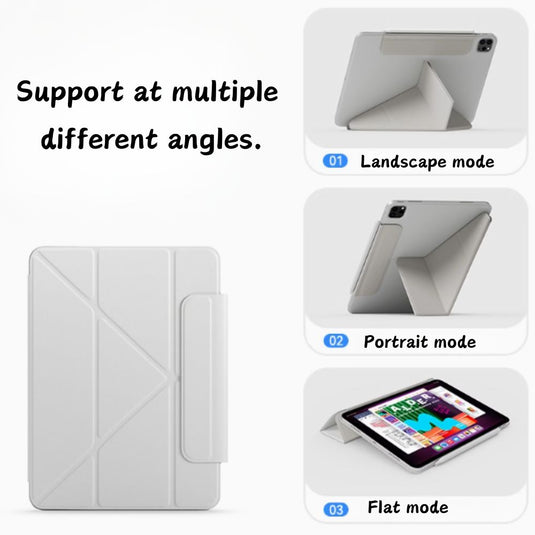 [With Pen Slot] Apple iPad Air 6 13" (2024) - Smart Magnetic Adsorption Foldable Stand Series Case