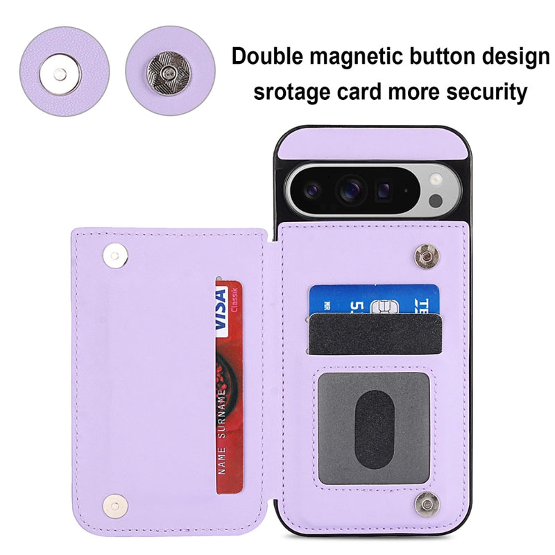 Load image into Gallery viewer, [With Card Slot][Adjustable Stand] Google Pixel 8/8A/8 Pro - Diamond Quilting Anti-fraud PU Leather Flip Wallet Series Case
