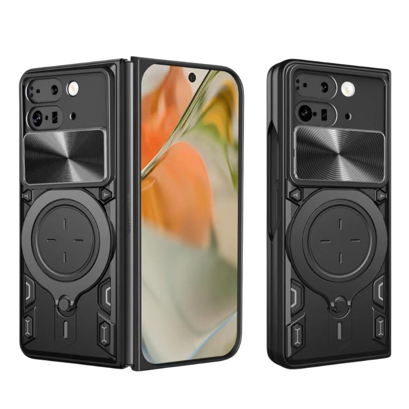 Load image into Gallery viewer, [With Slide Lens Cover][Built-in Stand] Google Pixel 9 Pro Fold Shockproof Heavy Duty Series Case
