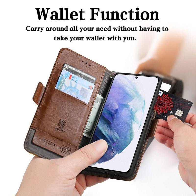 Load image into Gallery viewer, [With Card Slot] Samsung Galaxy S21/Plus/Ultra/FE - Drop Proof PU Leather Wallet Series Stand Case
