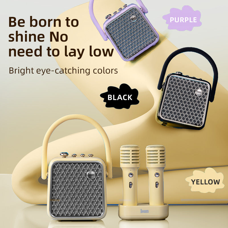 Load image into Gallery viewer, Divoom SongBird-HQ-SE Portable Bluetooth Speaker Dual Microphone Microphone Singing Camping Birthday Perfect Gift
