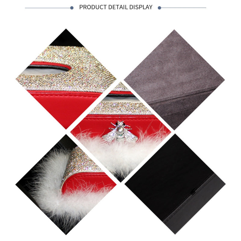 Load image into Gallery viewer, Car-Mounted Diamond-Studded Tissue Box Creative Car Central Console Ornament Interior With Feather Mat - i-Station Mobile Phone &amp; Electronic Device Repair and Accessories
