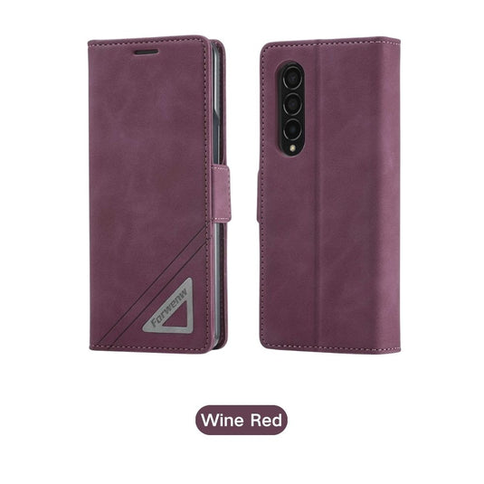 [With Card Slot] Samsung Galaxy Z Fold 5 5G (SM-F946B) - Business PU Leather Wallet Series Stand Case